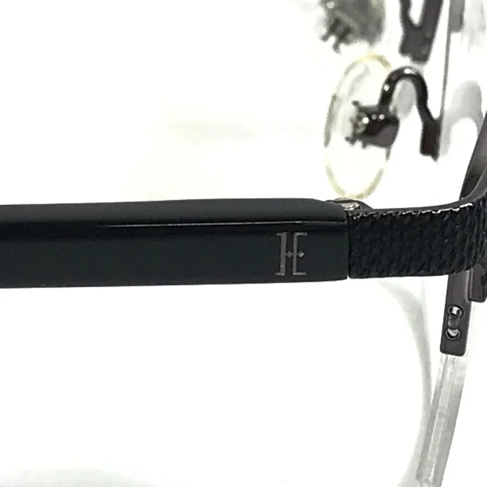 Helium Eyeglasses Frames 4347 BLACK/GUN Black Gunmetal Half Rim 52-17-140